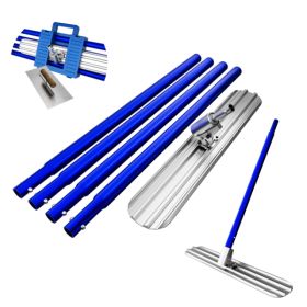 Bull Float Concrete Tools,48inx8in Magnesium Aluminum Alloy Concrete Float With 4 Combinable Handles,Concrete Bull Float With Carrying Toolbox,Tr (Option: Default)