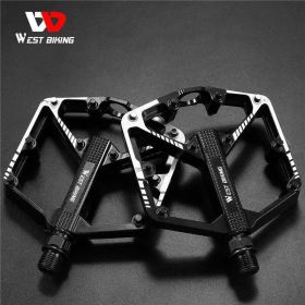 Bicycle Pedals DU Bearing Aluminum MTB Bicycle Pedals Black 9/16 Inch (Option: asshown)