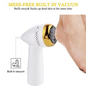 Electric Foot Polisher With Vacuum Cleaning Function For Exfoliating, Removing Dead Skin And Calluses. (Option: White)