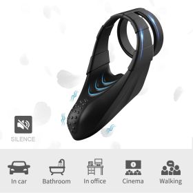 Vibrating Massager Adult Sex Toys for Men;  Vibrating Penis Ring for Men Couples Pleasure;  Male Enhancing Enhancing Sex Toy Personal Massager Vibrati (Color: black)