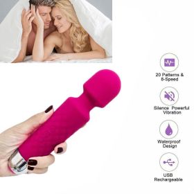 Profi Massagestab mit Vibration – Für Nacken/Rücken Muskelschmerzen – 20 Stufen (Color: Pink)